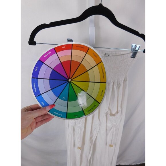 Blanco Pants Womens Medium White Boho Harem Smocked Waist Elastic Cuffs Cotton - Picture 9 of 11